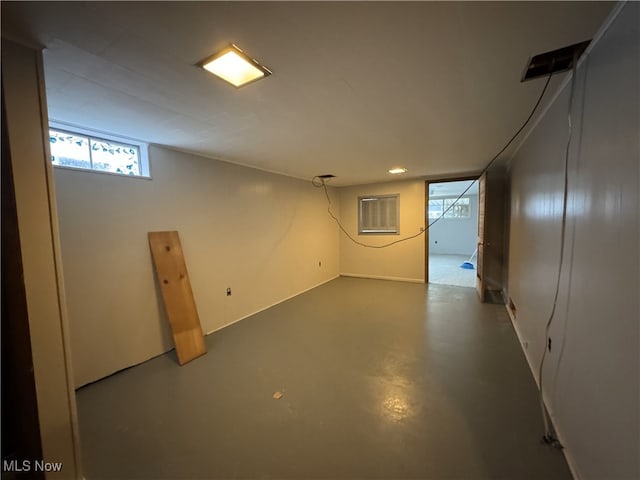 view of basement