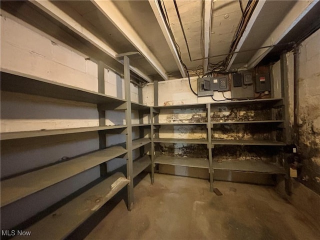 storage area with electric panel