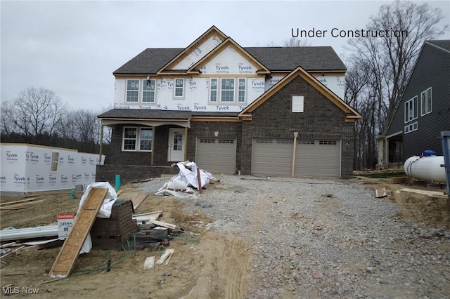 property under construction with a garage