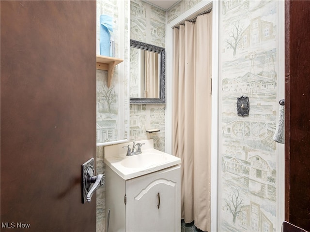 bathroom featuring vanity