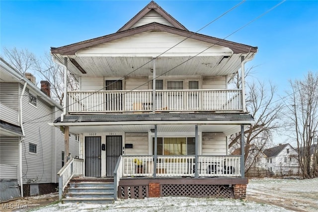 view of front of house featuring covered porch