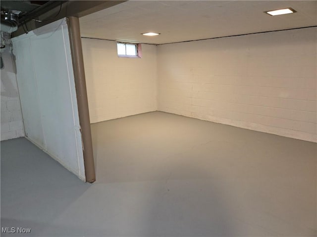 view of basement