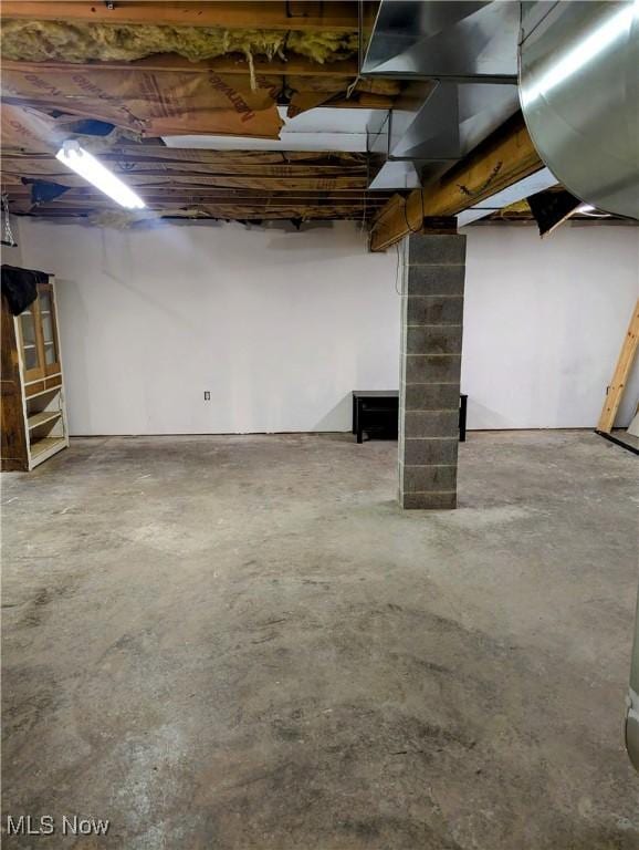 view of basement