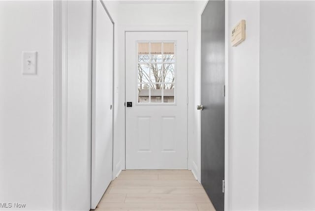 entryway featuring light hardwood / wood-style flooring