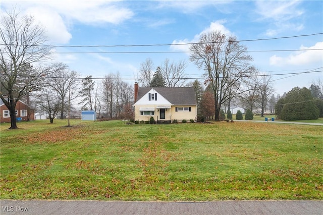 view of new england style home