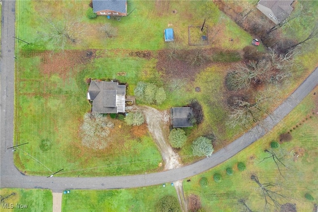 drone / aerial view featuring a rural view