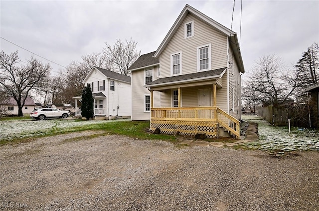 view of front of home with a porch