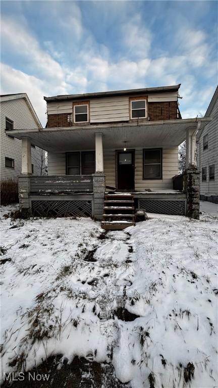 view of front facade with a porch