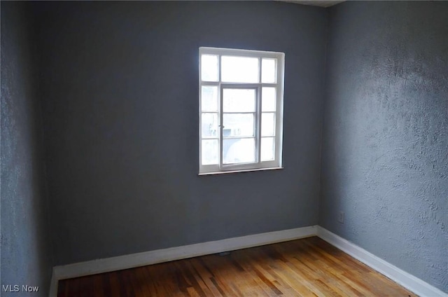 empty room featuring wood-type flooring