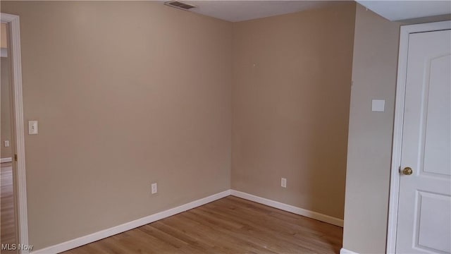 empty room featuring light wood-type flooring