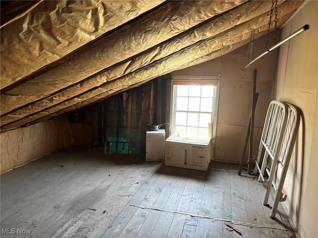 view of attic