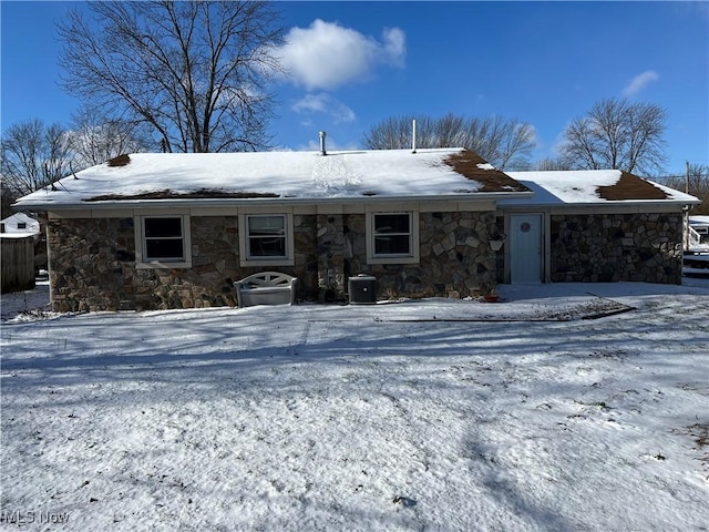 view of single story home