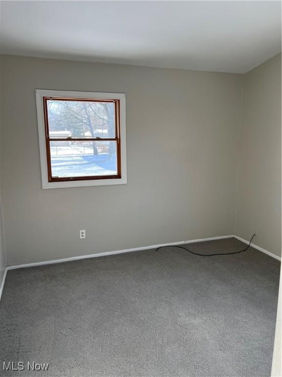 view of carpeted spare room