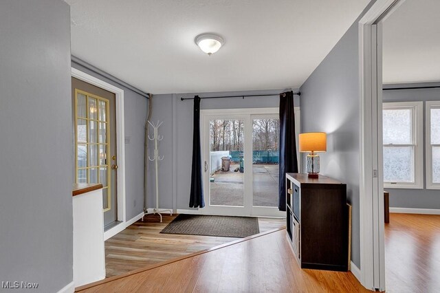 foyer featuring light hardwood / wood-style flooring