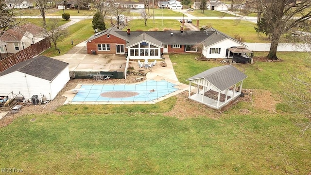 birds eye view of property