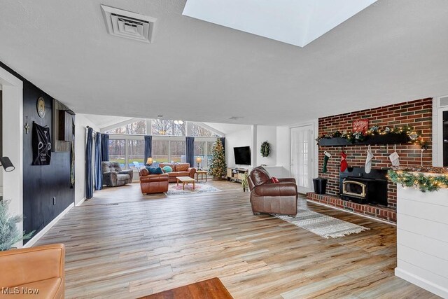 living room featuring light hardwood / wood-style floors