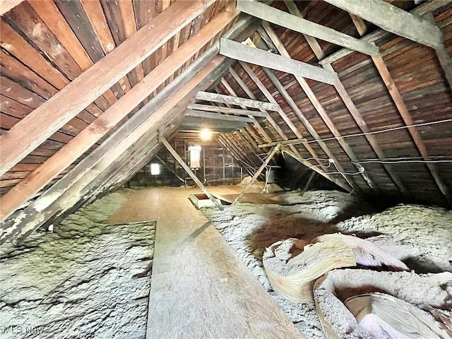 view of attic