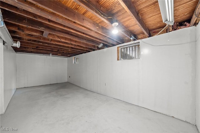 view of basement