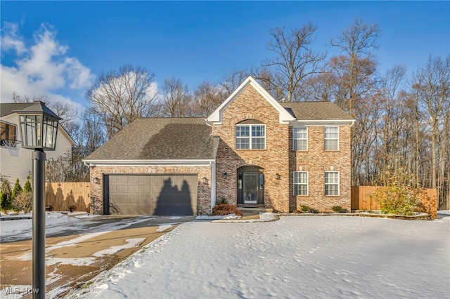 view of front of house featuring a garage