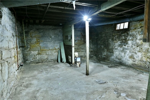 view of basement