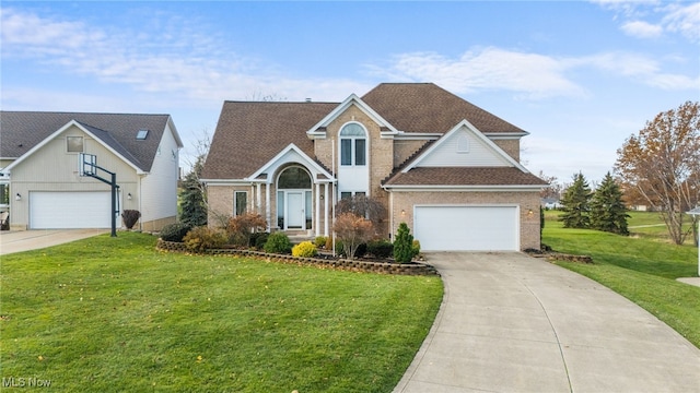 view of front property with a front lawn