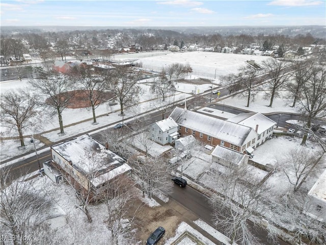 view of snowy aerial view