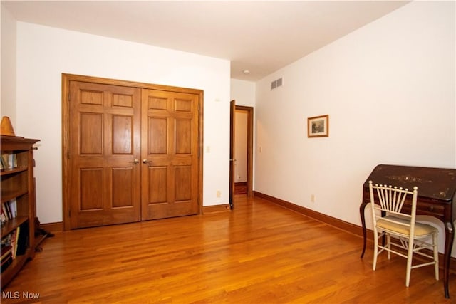 interior space with light wood-type flooring