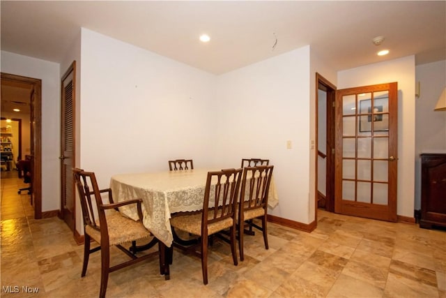 view of dining area