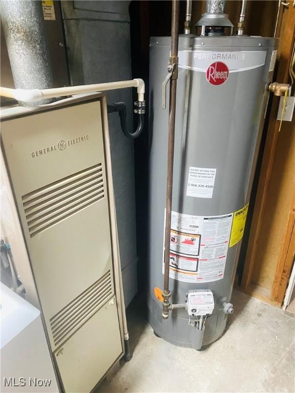 utilities featuring gas water heater