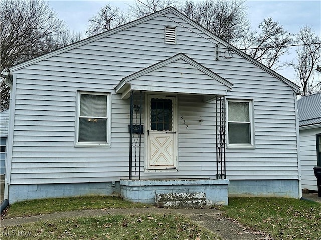 view of bungalow-style house