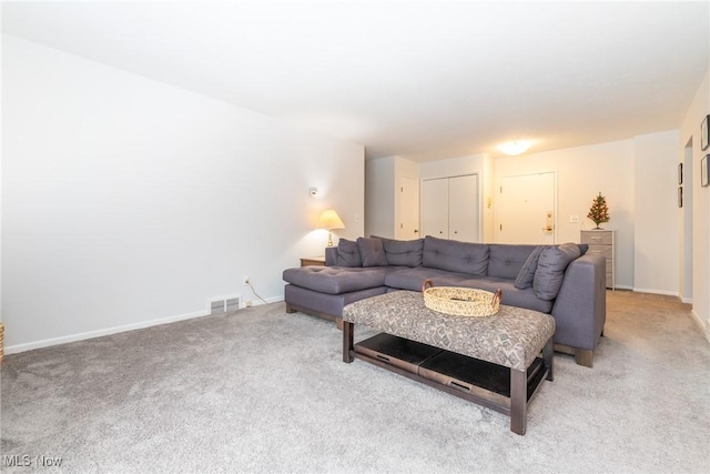 view of carpeted living room