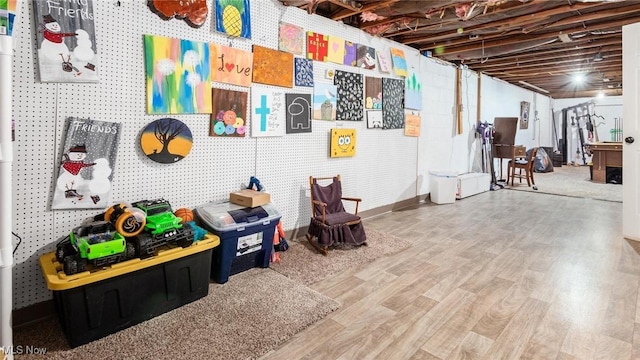 interior space with wood-type flooring