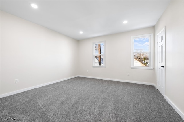 view of carpeted spare room