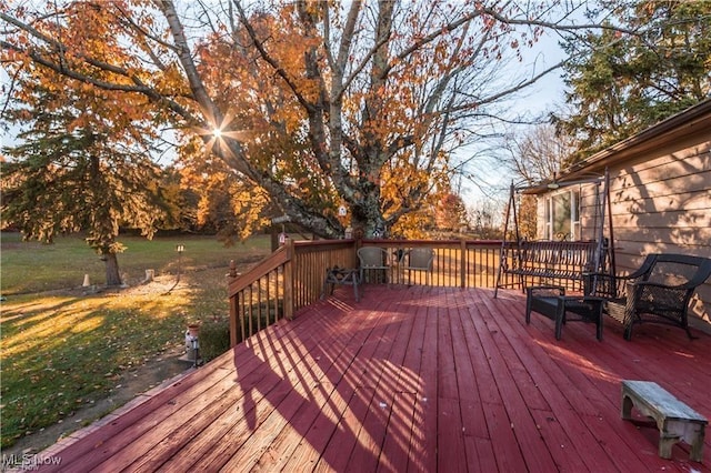 view of wooden terrace