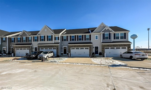 view of property featuring a garage