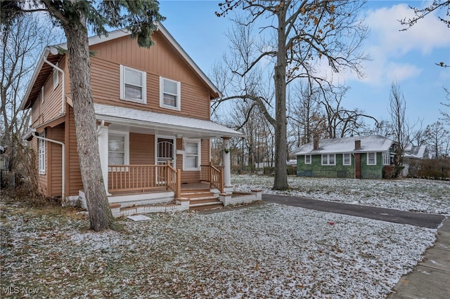 view of front of house with a porch