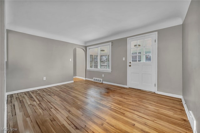 interior space with light wood-type flooring