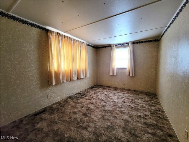 view of carpeted spare room