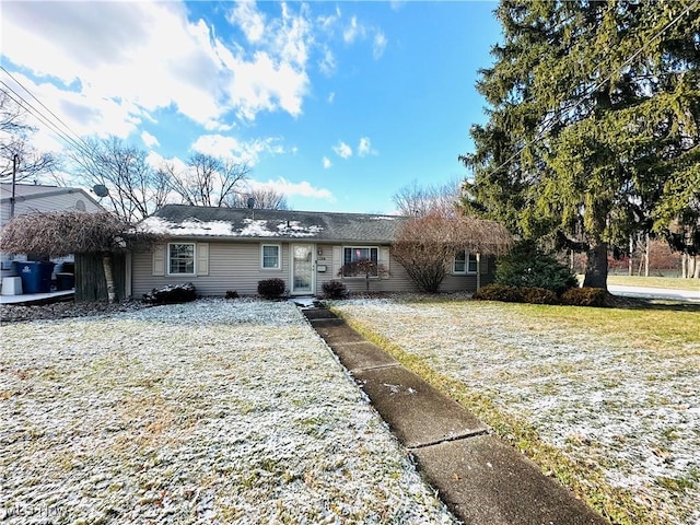 ranch-style house with a front yard