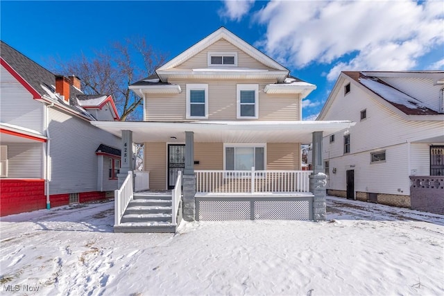 view of front of home featuring a porch