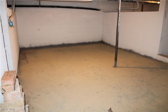 view of basement