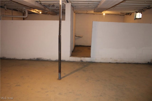 view of basement