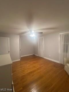 spare room featuring hardwood / wood-style floors