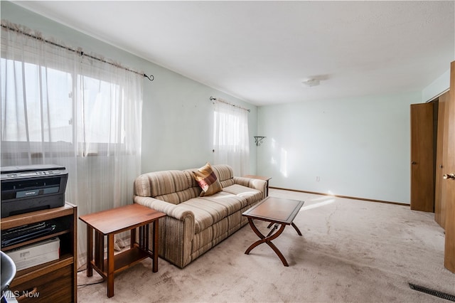 view of carpeted living room