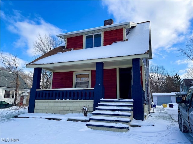 view of front of house featuring covered porch