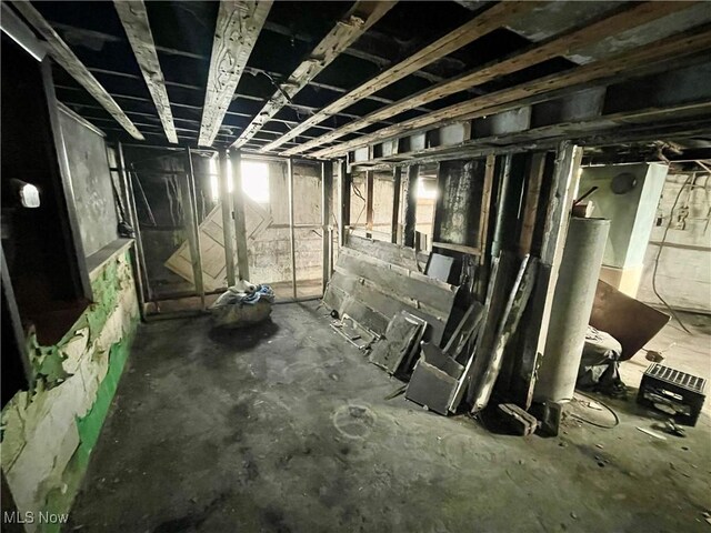 view of basement