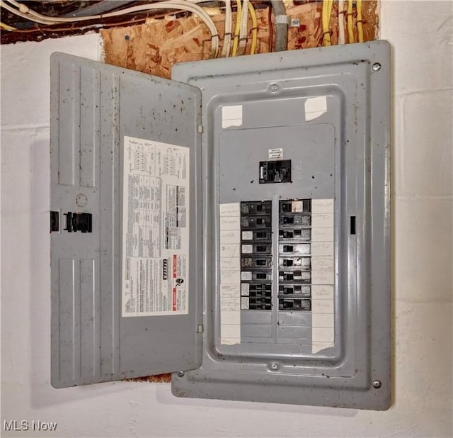 utility room featuring electric panel