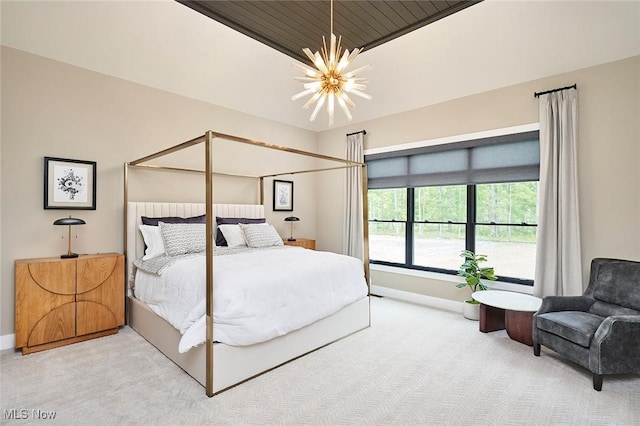 2847 Rocky Ridge Dr, Westlake, OH 44145 - bedroom with a chandelier and carpet flooring