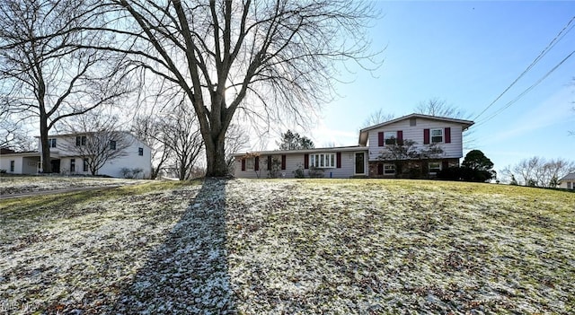 view of split level home