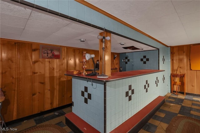 1956 Bluff Ave, Columbus, OH 43212 - interior space with ornamental molding and wooden walls